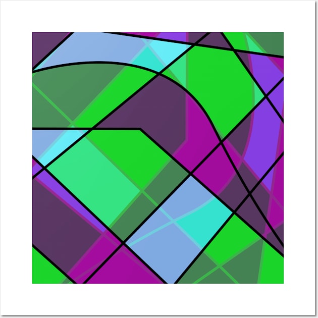 Multicolored abstract pattern Wall Art by dmerchworld